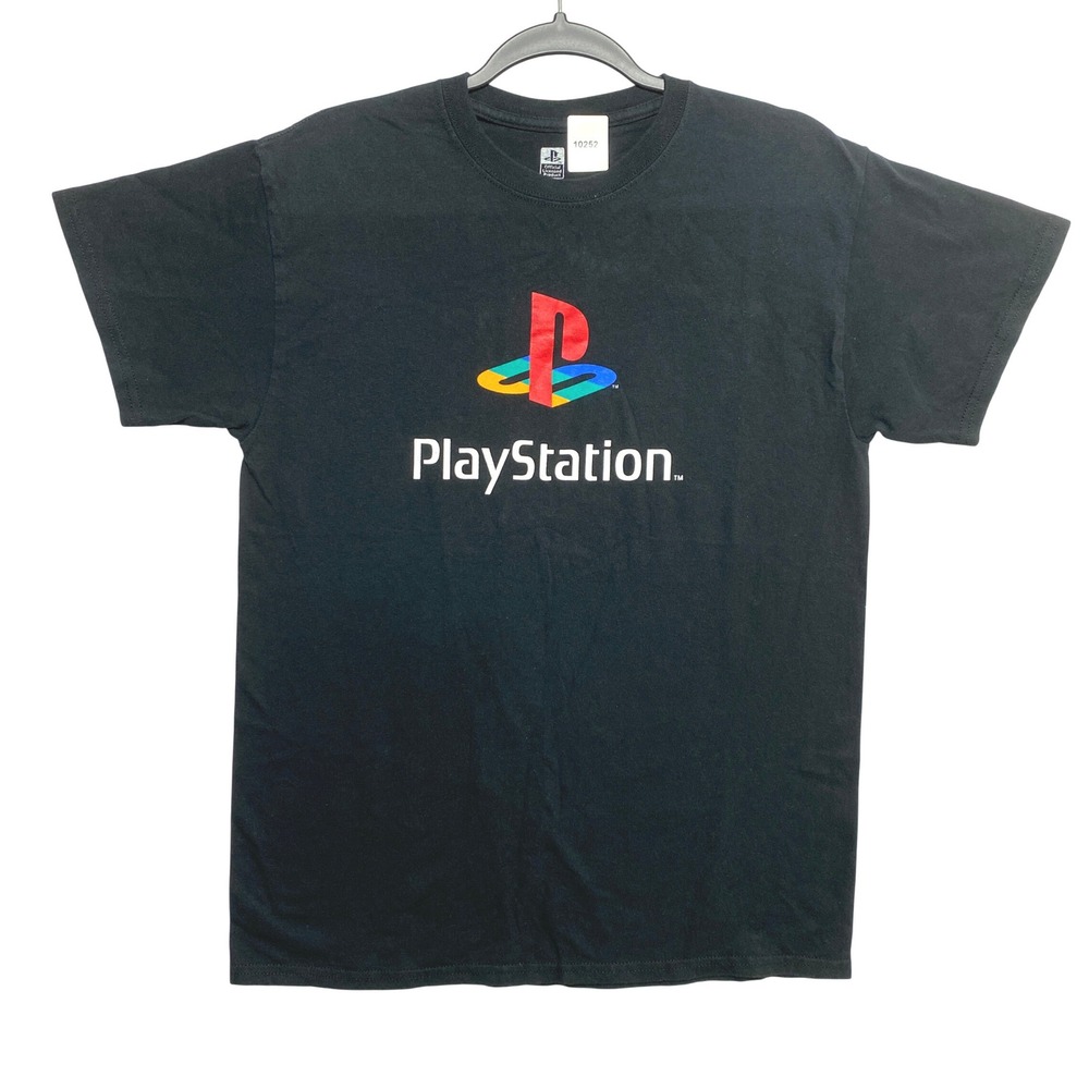 PlayStation Sony Official T-Shirt Mens Medium Black Licensed Graphic 2022 Logo